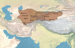 گسترهٔ هپتالیان پیرامون ۵۰۰ میلادی