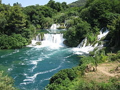 Le Parc national de Krka (Croatie) a aussi été utilisé pour représenter les divers paysages de l'Ouest[11].