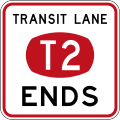 (R4-8.4) Transit Lane ends (T2 version)