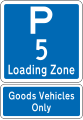 Loading Zone Parking: 5 Minutes (goods vehicles only)