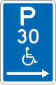 (R6-55.2) Disabled Parking: Time Limit (on the right of this sign)