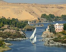 Feluccas i Aswan