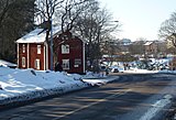 Vägen vid Nyboda hembygds- och skolmuseum