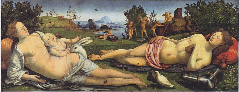 Piero di Cosimo (1462-1521), Vénus, Mars et Cupidon.