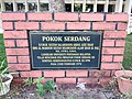 Stone plaque under the serdang palm of UPM