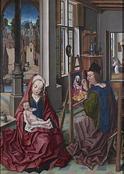 Derick Baegert: Svatý Lukáš maluje Pannu, asi 1470