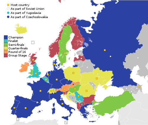Map of countries' best results