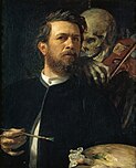 Zelfportret met vioolspelende dood, Böcklin