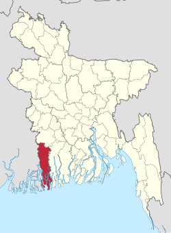 موقعیت ناحیه ساتکیرا در بنگلادش