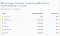 MINLPLIB Benchmark results July 2022