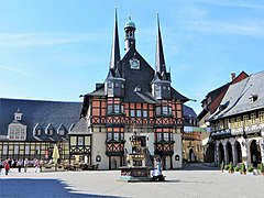 Blick auf das Rathaus Wernigerode.JPG