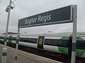 Bognor Regis railway station nameboard.