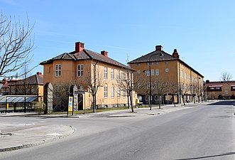 Före detta vaktlokal och entré till regementet i Linköping.