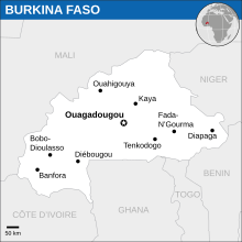 Description de l'image Burkina Faso - Location Map (2013) - BFA - UNOCHA.svg.