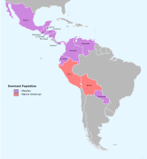 Countries with dominant Mestizo and Native American population.svg