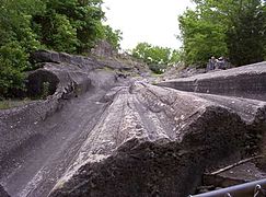 The famous glacial grooves of Kelleys Island.