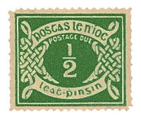 Irská půlpencová známka