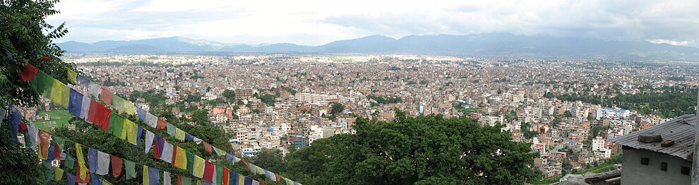 Swayambhunath Tenplutik Katmandu bailararen ikuspegia