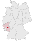 Localização de Bad Kreuznach na Alemanha