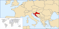 Localización de Croacia