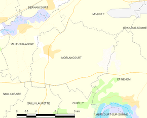 Poziția localității Morlancourt