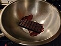 Melting chocolate in double boiler