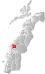 Rødøy markert med rødt på fylkeskartet