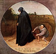 Das Gemälde von Pieter Bruegel dem Älteren Der Misanthrop griffen Gruppen wie die Funeral-Doom-Band Lone Wanderer auf