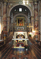 Central altar during a eucharistic adoration