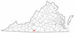 State map highlighting Martinsville