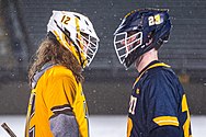 A Yellow Jackets men's lacrosse game in 2020