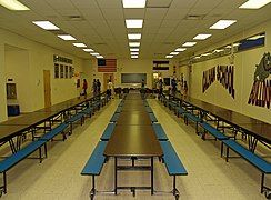 Comedor en un instituto americano