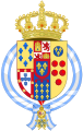 Coat of Arms of Charles of Bourbon-Two Siciles, Prince of Bourbon Son of Carlos of Bourbon-Two Sicilies and Louise of France