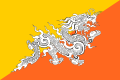 Varianta bhútánské vlajky Poměr stran: 2:3