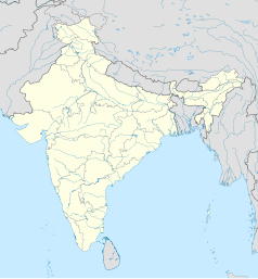 Mapa konturowa Indii, blisko centrum na prawo znajduje się punkt z opisem „Kolkata (Kalkuta)”