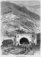 Percement du Mont Cenis, entrée du tunnel (L'Illustration, 1862).