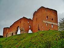 Ludzas pils drupas. Ludza, Latvija.