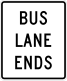 Zeichen R3-12g Bus-Spur endet
