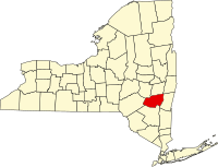 グリーン郡の位置を示したニューヨーク州の地図