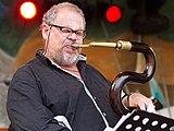 Der Tubist Michel Godard am Serpent beim TFF Rudolstadt 2014