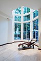 Interior of a multi-story bay window in Chicago, Illinois