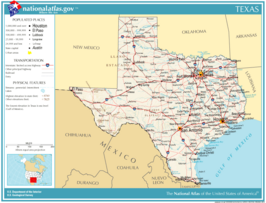 Kaart van State of Texas