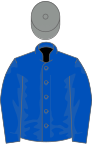 Royal blue, grey cap