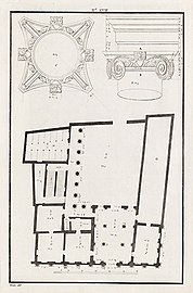Floor plan and relief of an Ionic capital (drawing by Ottavio Bertotti Scamozzi, 1776)
