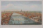 Panorama von London, von Osten her gesehen (T. Bowles, 1751)
