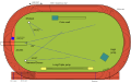 Image 26A typical layout of an outdoor track and field stadium (from Track and field)