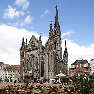 Calvinist Temple Saint-Étienne in Mulhouse, Haut-Rhin.