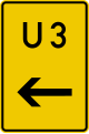 Zeichen 455-11 Nummerierte Umleitung (links vorbei)