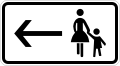 Zusatzzeichen 1000-12 Fußgänger Gehweg gegenüber benutzen