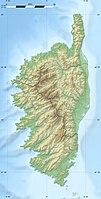 Lagekarte von Korsika in Frankreich
